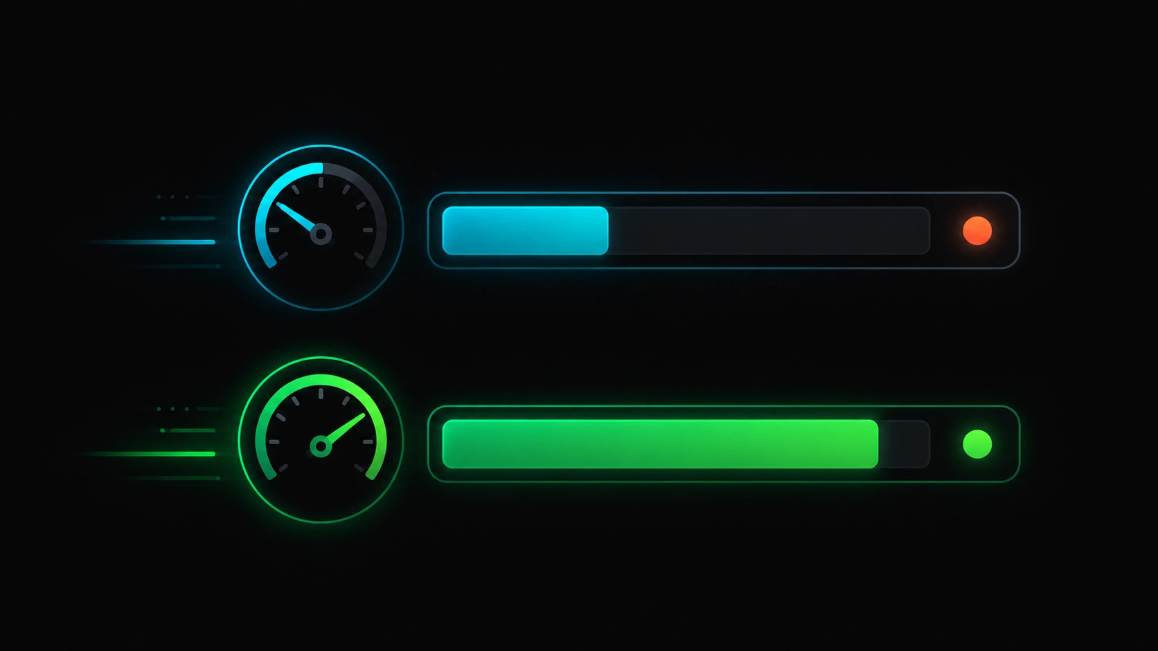 Abstract speed comparison: classic WordPress site versus modern headless approach