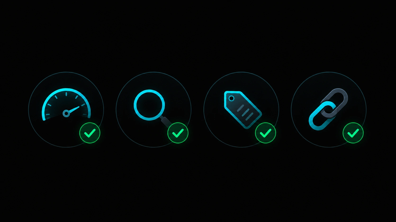 Abstract SEO checklist: speed, indexing, snippets, and internal links